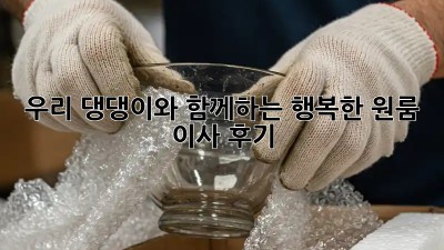 우리 댕댕이와 함께하는 행복한 원룸 이사 후기