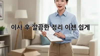 이사 후 깔끔한 정리, 이젠 쉽게! ✨